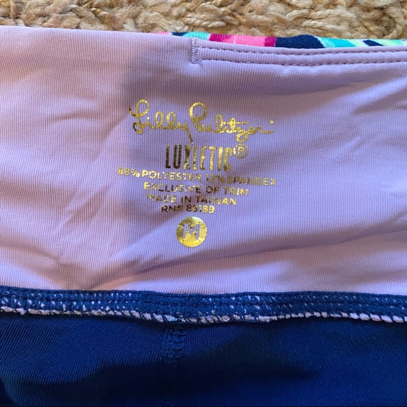 Lilly Pulitzer Ink Navy Bow Leggings - Picture 6 of 9